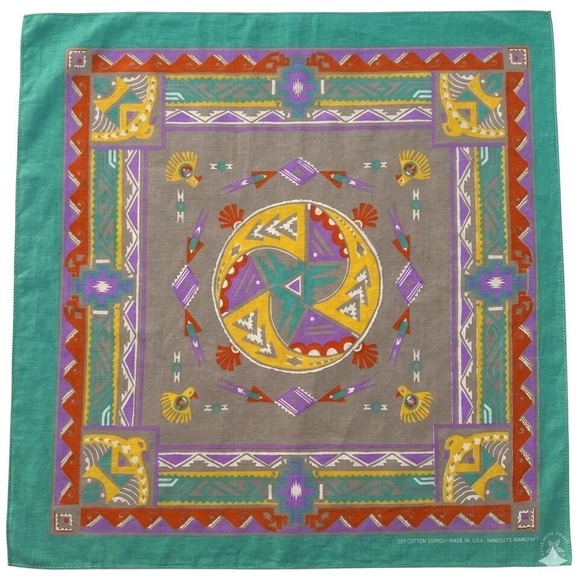 Wamcraft Other - VTG Southwestern Bandana Wamcraft USA Desert Boho‎ Coastal Cowgirl Americana